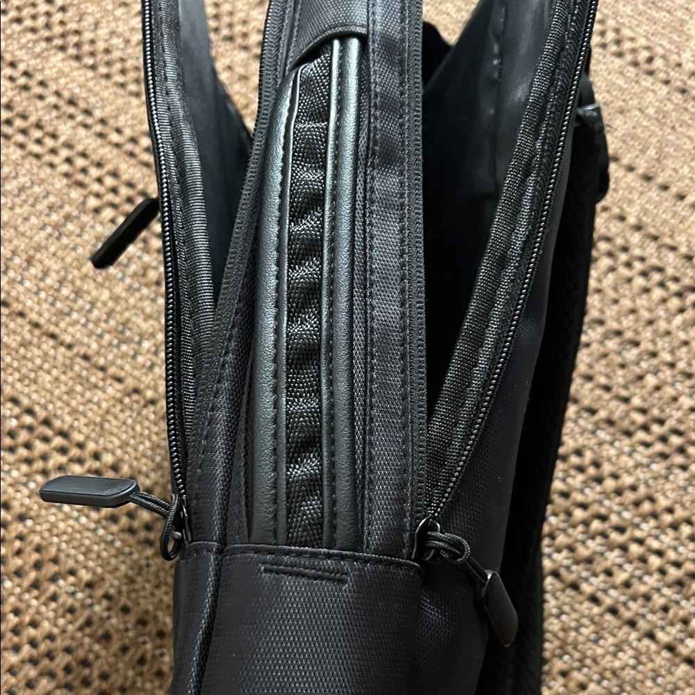 Sleek Black Structured Backpack With Adjustable S… - image 7